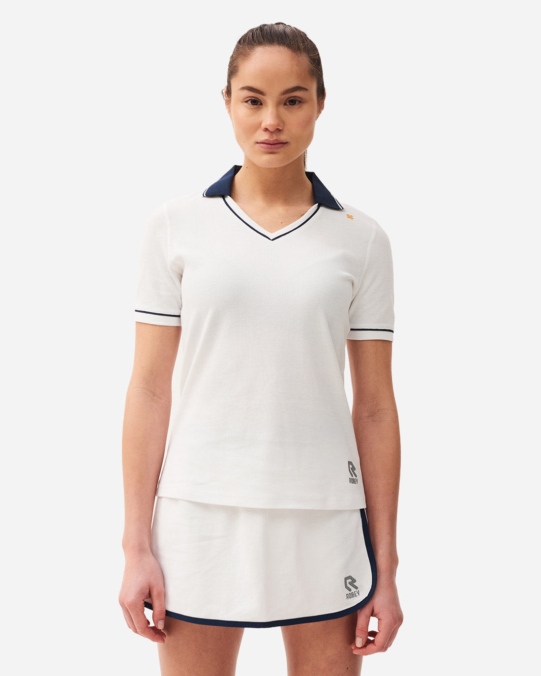 Tennis Court V-Neck Polo