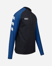 Performance Half-Zip Top Black/royal blue