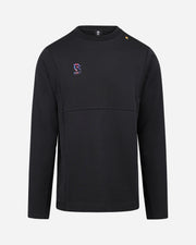 Off Pitch Cotton Crewneck Sweater Schwarz